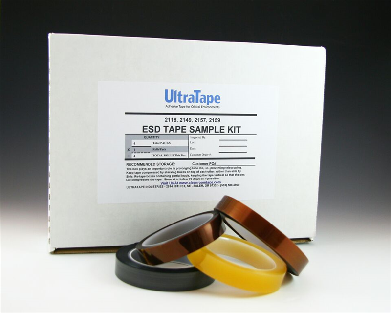 UltraTape Yellow ESD Caution Overlaminated Cleanroom Tape 3 Inch X 108 Feet