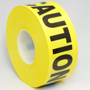0421 Yellow Cleanroom "CAUTION" Barrier Tape No Adhesive  -  Classic Clean