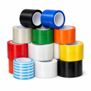 Trademarked Blue and White Striped Protocol Tape